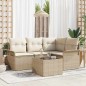 vidaXL Set Giardino 5 Pezzi con Cuscini Marroni in Rattan Sintetico