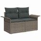 vidaXL Set da Giardino in 5 Pezzi con Cuscini Grigi in Rattan Sintetico vidaXL Set da Giardino in 5 Pezzi con Cuscini Grigi in Rattan Sintetico