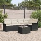 vidaXL Set di divani da giardino di 5 pezzi con cuscini in polirattan marrone. vidaXL Set di divani da giardino di 5 pezzi con cuscini in polirattan marrone.