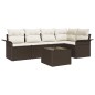 vidaXL Set di divani da giardino in 5 pezzi con cuscini grigi in polyrattan.