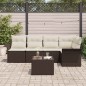 vidaXL Set di divani da giardino in 5 pezzi con cuscini grigi in polyrattan.
