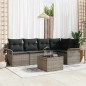 vidaXL Set da giardino in rattan nero, 5 pezzi con cuscini.