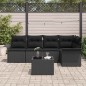 vidaXL Set di divani da giardino a 6 pezzi con cuscini beige in rattan sintetico. vidaXL Set di divani da giardino a 6 pezzi con cuscini beige in rattan sintetico.