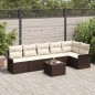 vidaXL Set Divano da Giardino 6 Pezzi con Cuscini Grigi in Poly Rattan