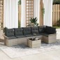 vidaXL Set Giardino 7 Pezzi con Cuscini - Rattan Grigio