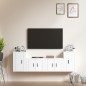 Set di Mobili Porta TV 4 pz Bianco in Legno Multistrato Set di Mobili Porta TV 4 pz Bianco in Legno Multistrato