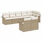 vidaXL Set da Giardino 8 Pezzi con Cuscini Beige in Rattan Plastico vidaXL Set da Giardino 8 Pezzi con Cuscini Beige in Rattan Plastico