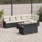 vidaXL Set da Giardino 8 Pezzi con Cuscini in Rattan Marrone