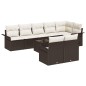 vidaXL Set di Divani da Giardino 8 Pezzi con Cuscini Grigio in Rattan Sintetico