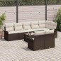 vidaXL Set di Divani da Giardino 8 Pezzi con Cuscini Grigio in Rattan Sintetico