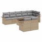 vidaXL Set Divano da Giardino 9 Pezzi con Cuscini in Rattan Nero