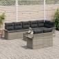 vidaXL Set di divani da giardino 9 pezzi con cuscini in rattan sintetico grigio