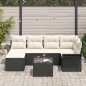 vidaXL Set da Giardino 6 Pezzi con Cuscini Marroni in Polyrattan