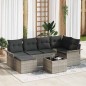 vidaXL Set da giardino a 7 pezzi con cuscini grigio in rattan sintetico. vidaXL Set da giardino a 7 pezzi con cuscini grigio in rattan sintetico.