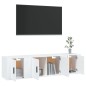 Set Mobili Porta TV 3 pz Bianco in Legno Multistrato Set Mobili Porta TV 3 pz Bianco in Legno Multistrato