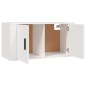 Set Mobili Porta TV 3 pz Bianco in Legno Multistrato Set Mobili Porta TV 3 pz Bianco in Legno Multistrato