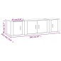 Set Mobili Porta TV 3 pz Bianco in Legno Multistrato Set Mobili Porta TV 3 pz Bianco in Legno Multistrato