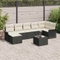 vidaXL Set da Giardino 7 Pezzi con Cuscini in Rattan Sintetico Marrone