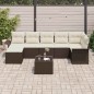 vidaXL Set di divani da giardino 7 pezzi con cuscini, grigio, in rattan poliestere