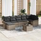 vidaXL Set di divani da giardino in 7 pezzi con cuscini grigi in rattan di polipropilene vidaXL Set di divani da giardino in 7 pezzi con cuscini grigi in rattan di polipropilene