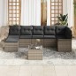 vidaXL Set di divani da giardino in 7 pezzi con cuscini grigi in rattan di polipropilene vidaXL Set di divani da giardino in 7 pezzi con cuscini grigi in rattan di polipropilene