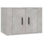 Set di Mobili Porta TV 3 pz Grigio Cemento in Legno Multistrato Set di Mobili Porta TV 3 pz Grigio Cemento in Legno Multistrato