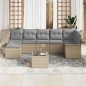 vidaXL Set di divani da giardino , 8 pezzi, con cuscini, in rattan sintetico nero.
