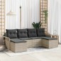 vidaXL Set di Divani da Giardino 6 Pezzi con Cuscini Grigio Chiaro