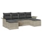 vidaXL Set di Divani da Giardino 6 Pezzi con Cuscini Grigio Chiaro