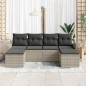 vidaXL Set di Divani da Giardino 6 Pezzi con Cuscini Grigio Chiaro