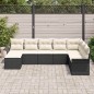 vidaXL Set di divani da giardino 8 pezzi con cuscini in rattan sintetico nero