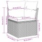 vidaXL Set Divano da Giardino 8 Pezzi con Cuscini Marroni in Rattan Sintetico