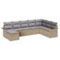vidaXL Set da Giardino in Rattan Sintetico Beige - 8 Pezzi con Cuscini