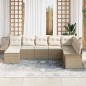 vidaXL Set da giardino in 8 pezzi con cuscini beige in rattan sintetico vidaXL Set da giardino in 8 pezzi con cuscini beige in rattan sintetico