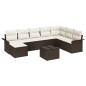 vidaXL Set da giardino 9 pezzi con cuscini grigi in rattan sintetico vidaXL Set da giardino 9 pezzi con cuscini grigi in rattan sintetico