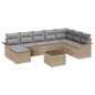 vidaXL Set da Giardino 9 Pezzi con Cuscini Neri in Rattan Sintetico