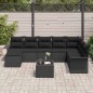 vidaXL Set di divani da giardino da 9 pezzi con cuscini beige in rattan sintetico.