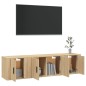 Set di Mobili Porta TV 3 pz Rovere Sonoma in Legno Multistrato Set di Mobili Porta TV 3 pz Rovere Sonoma in Legno Multistrato