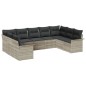 vidaXL Set di divani da giardino 9 pezzi con cuscini in grigio chiaro vidaXL Set di divani da giardino 9 pezzi con cuscini in grigio chiaro
