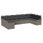 vidaXL Set di Divani da Giardino da 10 Pezzi con Cuscini Grigio in Rattan Sintetico.
