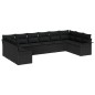 vidaXL Set di divani da giardino da 10 pezzi con cuscini in rattan sintetico nero