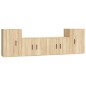 Set di Mobili Porta TV 4 pz Rovere Sonoma in Legno Multistrato Set di Mobili Porta TV 4 pz Rovere Sonoma in Legno Multistrato