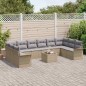 vidaXL Set di divani da giardino da 11 pezzi con cuscini neri in polirattan vidaXL Set di divani da giardino da 11 pezzi con cuscini neri in polirattan