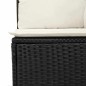 Set Divano Giardino 5 Pezzi con Cuscini Neri in Rattan Polietileno Set Divano Giardino 5 Pezzi con Cuscini Neri in Rattan Polietileno