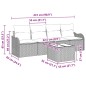 Set Divano Giardino 5 Pezzi con Cuscini Neri in Rattan Polietileno Set Divano Giardino 5 Pezzi con Cuscini Neri in Rattan Polietileno