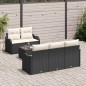 vidaXL Set da giardino 6 pezzi con cuscini neri in rattan sintetico