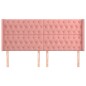 Testiera ad Orecchio Rosa 183x16x118/128 cm in Velluto Testiera ad Orecchio Rosa 183x16x118/128 cm in Velluto