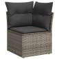 Set di Divani da Giardino vidaXL 7 Pezzi con Cuscini Rattan Sintetico Grigio Set di Divani da Giardino vidaXL 7 Pezzi con Cuscini Rattan Sintetico Grigio