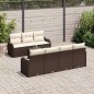 Set Divano da Giardino vidaXL 8 Pezzi con Cuscini Marrone Polyrattan Set Divano da Giardino vidaXL 8 Pezzi con Cuscini Marrone Polyrattan