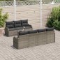 Set di divani da giardino vidaXL 8 pezzi con cuscini in grigio polyrattan Set di divani da giardino vidaXL 8 pezzi con cuscini in grigio polyrattan